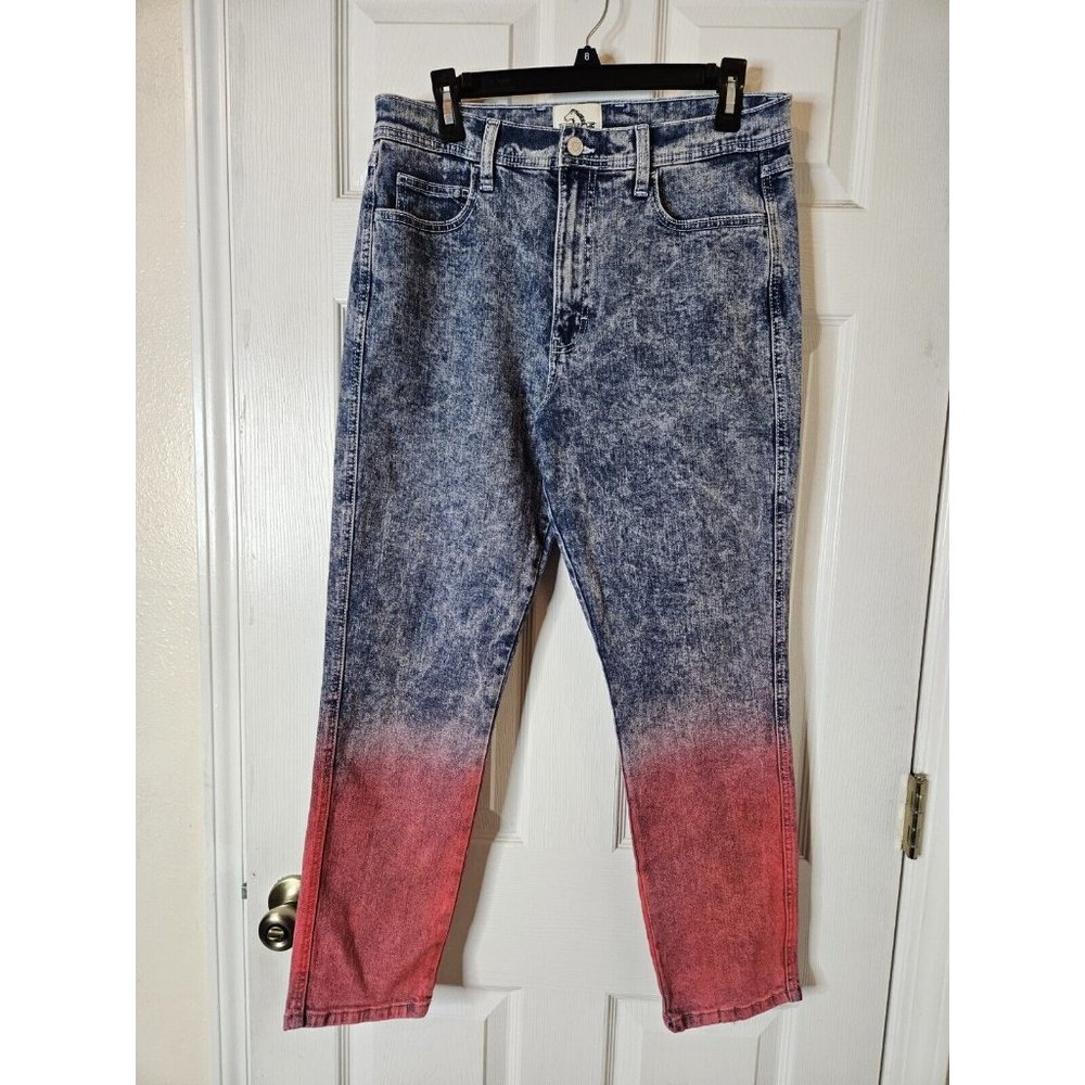 Vtg Jordache High Rise Skinny  Leg Blue Jeans Womens Denim 31x28 Acid Wash